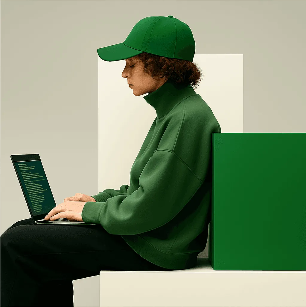 A CSP Control Center customer working on a laptop